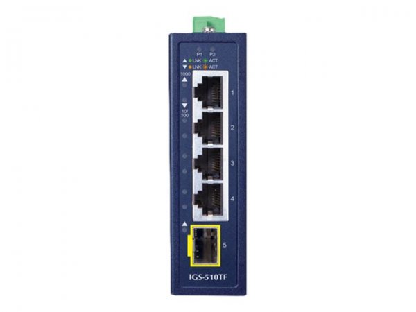 Planet IGS-510TF - Switch - unmanaged - 4 x/1000+ 1 SFP - an - Interruttore - 1 Gbps