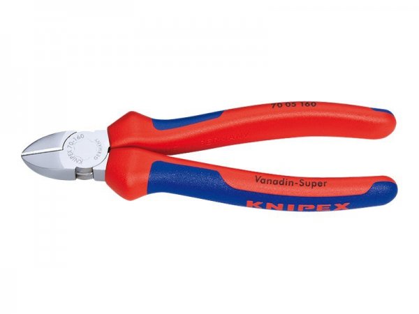 KNIPEX 70 05 160 - Pinze diagonali - 4 mm - Acciaio al cromo vanadio - Plastica - Blu - Rosso - 160