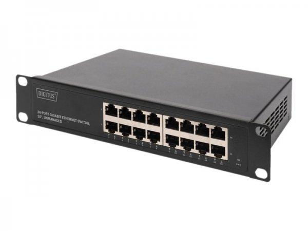 DIGITUS Switch Gigabit a 16 porte - 10 pollici - non gestito - Non gestito - Gigabit Ethernet (10/10