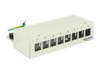 Delock Keystone Desktop Patchpanel grau - Patch panel