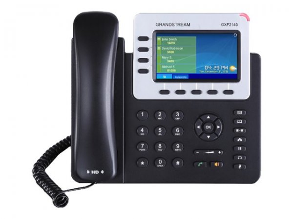 Grandstream GXP2140 - IP Phone - Nero - Cornetta cablata - 4 linee - LCD - 10,9 cm (4.3")