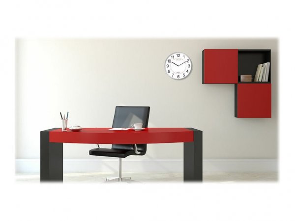 Unilux 400094280 - Parete - Quartz clock - Rotondo - Grigio - Plastica - Vetro