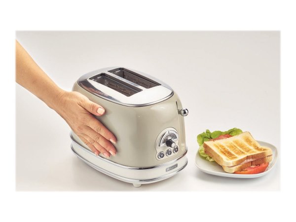 Ariete 0155/14 - 2 fetta/e - Beige - Pulsanti - Livello - Manopola - 810 W - 190 mm - 300 mm