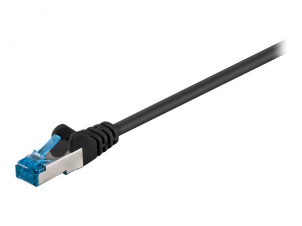 Goobay RJ-45 Patchkabel Cat 6.a S/FTP PiMF schwarz - Cavo - Rete