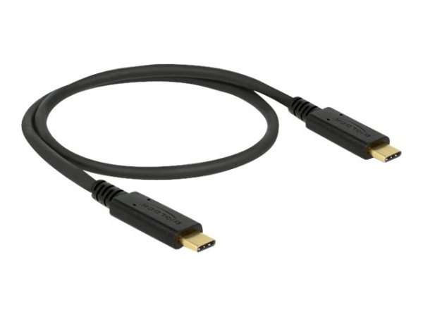 Delock 83042 - 0,5 m - USB C - USB C - USB 3.2 Gen 2 (3.1 Gen 2) - 10 Gbit/s - Nero
