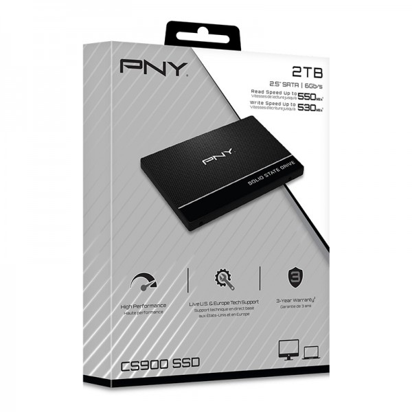 PNY CS900 SSD7CS900-2TB-RB 2000 GB 0,247 DWPD 2,5" 63,5mm SATA-3 SSD