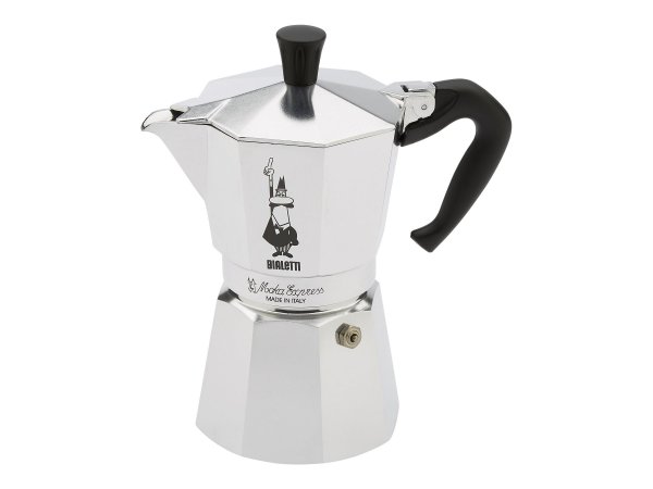 Bialetti Moka Express 6 Tazze - Moka - 0,3 L - Alluminio - Nero - Alluminio - 6 tazze - Moka Express