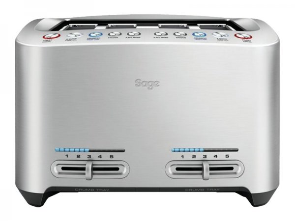 Sage the Smart Toast 4 - 4 fetta/e - Argento - Acciaio inossidabile - Pulsanti - 290 mm - 280 mm