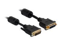 Delock 1m DVI-I - 1 m - DVI-I - DVI-I - Nero - Oro - Maschio/Femmina