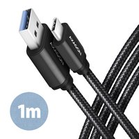 AXAGON BUCM3-AM10AB - 1 m - USB C - USB A - USB 3.2 Gen 1 (3.1 Gen 1) - 5 Gbit/s - Nero