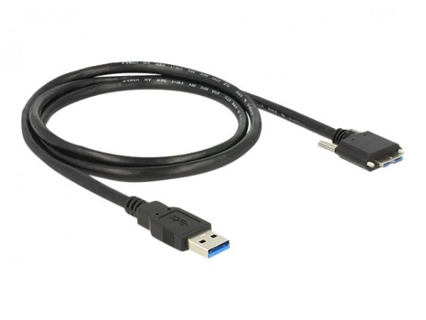 Delock 1m USB 3.0 - 1 m - USB A - Micro-USB B - USB 3.2 Gen 1 (3.1 Gen 1) - Maschio/Maschio - Nero