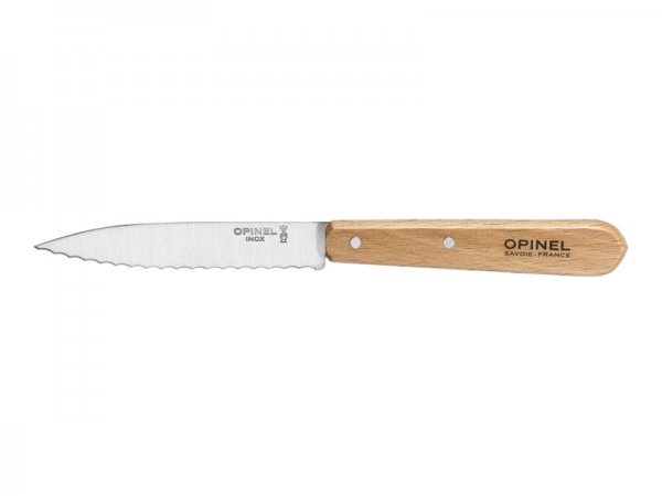 Opinel Küchenmesser No. 113 Messer mit Wellenschliff natur