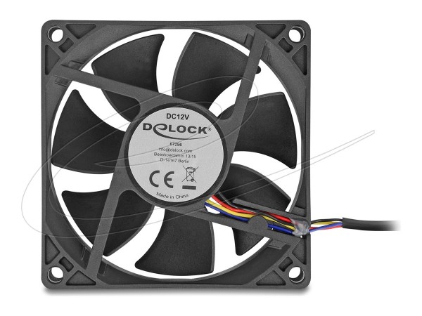 Delock Axiallüfter DC 80 x 80 schwarz