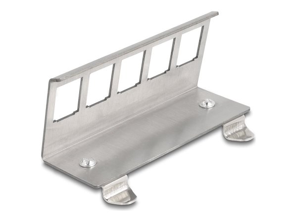 Delock Keystone Metall Halterung 5 Port für Hutschiene
