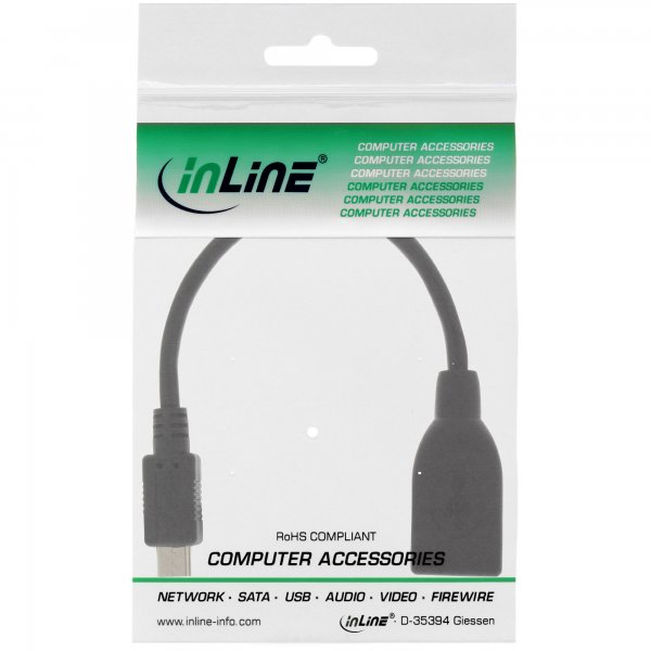 InLine OTG Adattatore Micro-USB B maschio / A femmina - cavo 0,1m
