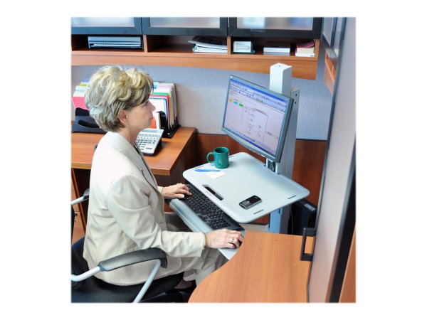 Ergotron WorkFit C-Mod - Single Display Sit-Stand Workstation - 8,1 kg - 68,6 cm (27") - 75 x 75 mm