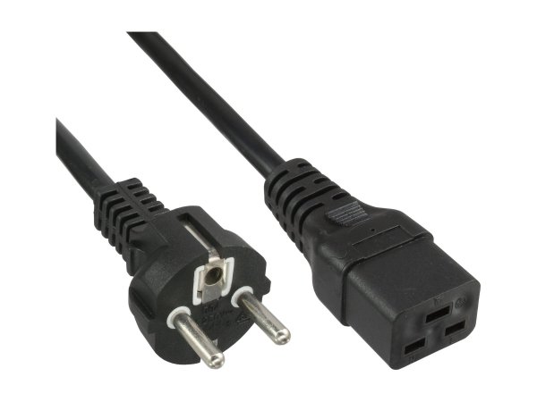 InLine Cavo alimentazione spina Shu.cko presa C19 - nero - 3m