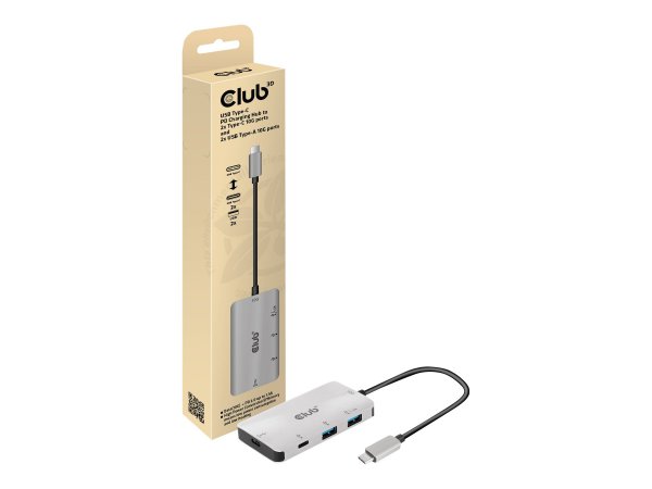 Club 3D CSV-1543 - USB 3.2 Gen 2 (3.1 Gen 2) Type-C - 100 W - Nero - Argento - USB 3.2 Gen 2 (3.1 Ge