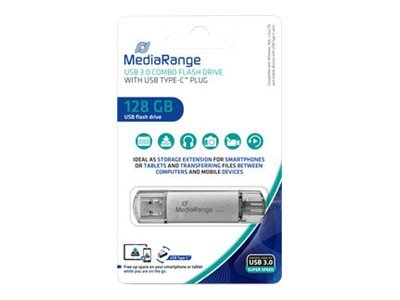 MEDIARANGE MR938 - 128 GB - USB Type-A / USB Type-C - 3.2 Gen 1 (3.1 Gen 1) - 80 MB/s - Cuffia - Arg
