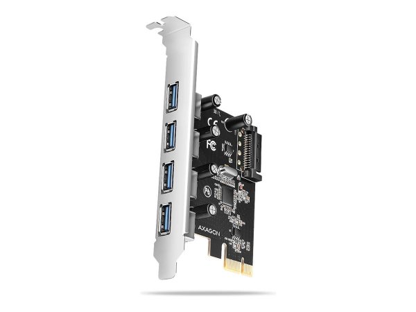 AXAGON PCEU-430RS Erweiterungskarte PCIe 4.0 x1 4x USB 3.0 - schwarz - Scheda di interfaccia - PCI-E