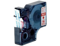 Dymo D1 etichette originali | Rotolo da 12 mm x 7 m | stampa Rossa su bianco | etichette autoadesive