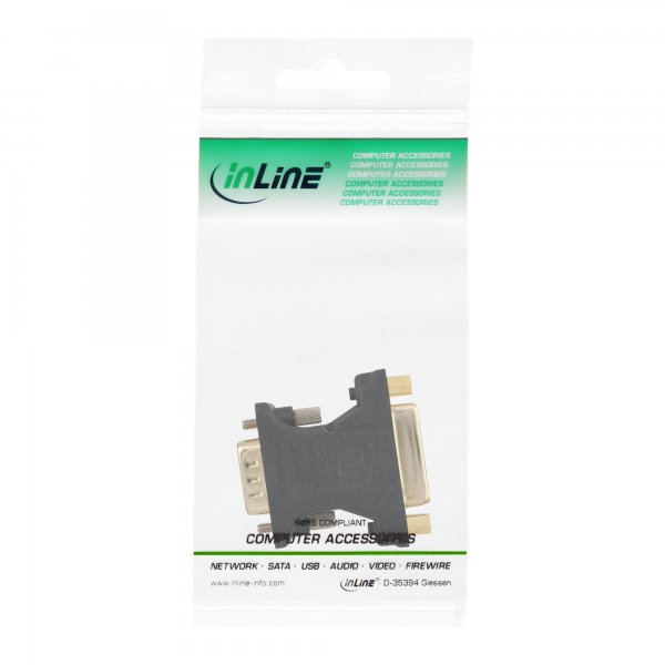 InLine Adattatore DVI-A 24+5 femmina a VGA 15pin HD maschio - analogico - dorato