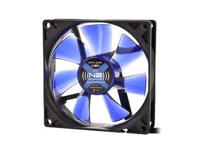 NOISEBLOCKER BlackSilentFan XE1 - Ventilatore - 9,2 cm - 1500 Giri/min - 17 dB - 50 m³/h - Nero