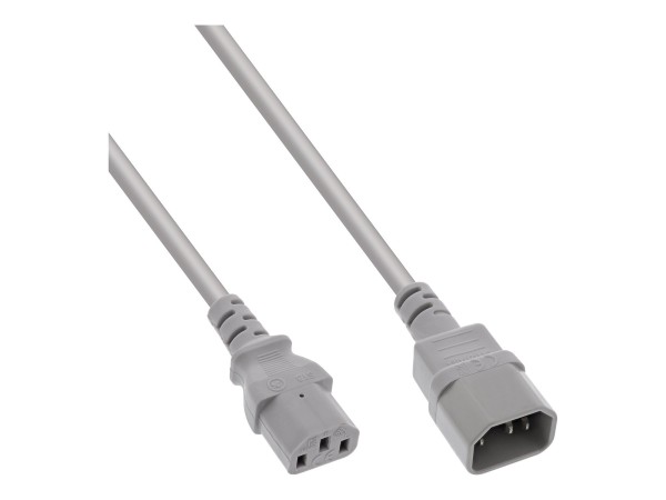 InLine Prolunga elettrica - da C13 a C14 - grigio - 2m