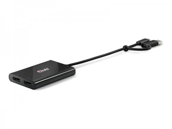 Club 3D Adapter USB-C USB A> 2x DP 4Ka60Hz St/Bu - Adattatore - Digitale/dati