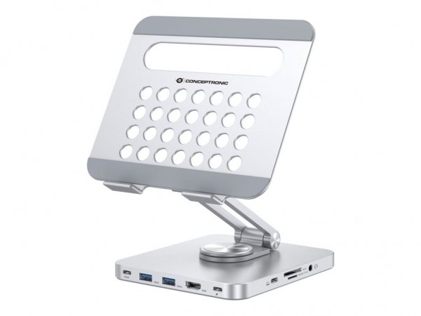 Conceptronic Tablet Halterung inkl 8-in-1 Docking Station si