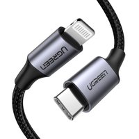 Ugreen 60759 - Nero - Argento - USB C - Lightning - 1 m - Maschio - Maschio