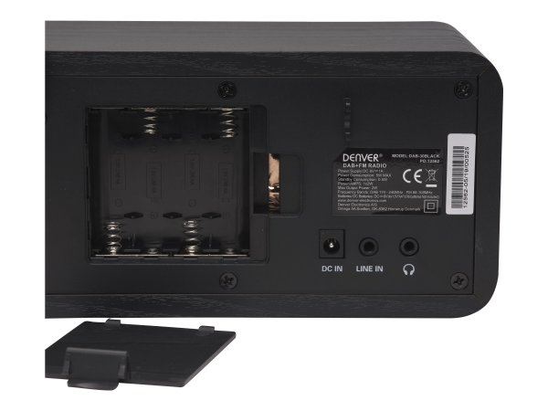 Inter Sales Denver DAB-30BLACK - Personale - Digitale - DAB+ - FM - 87,5 - 108 MHz - 174 - 240 MHz -