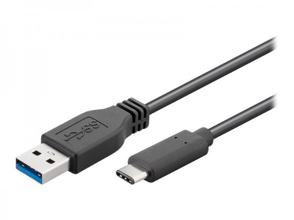 Goobay 67999 - 0,5 m - USB A - USB C - USB 3.2 Gen 1 (3.1 Gen 1) - 5 Gbit/s - Nero