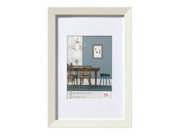 Walther Design EF040W - Cornice per foto singola - Legno - Bianco - 20 x 30 cm - Rettangolare - Germ