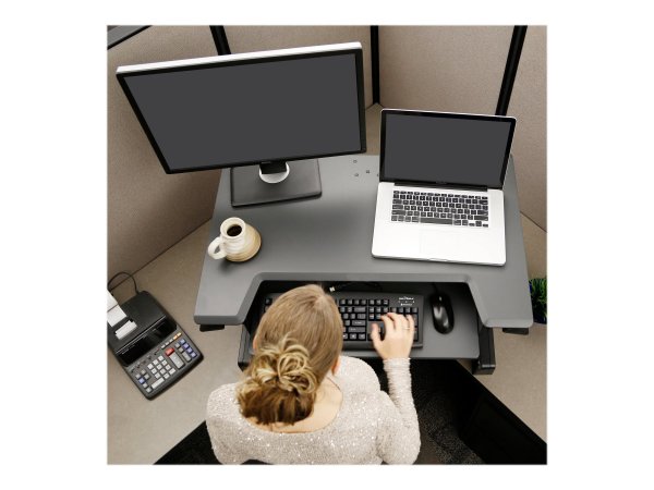 Ergotron WorkFit-T - Acciaio inox - Nero - 15,9 kg - 380 mm - 22,3 kg - 980 x 710 x 216 mm