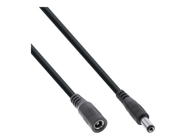 InLine Cavo di prolunga DC - maschio/femmina 5,5x2,5mm - AWG18,nero - 1m