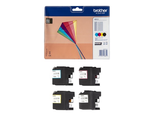 Brother LC223VALBP - Nero - Ciano - Magenta - Giallo - 4 pz - 550 pagine - 550 pagine - Confezione m
