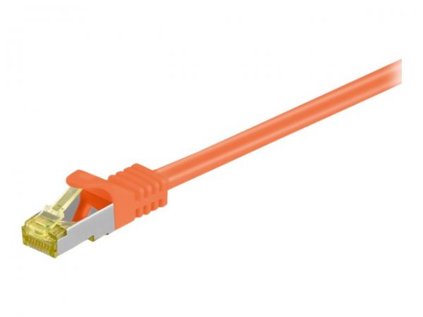 Goobay Patchkabel RJ-45 SFTP mit Cat 7 Rohkabel orange - Cavo - Rete