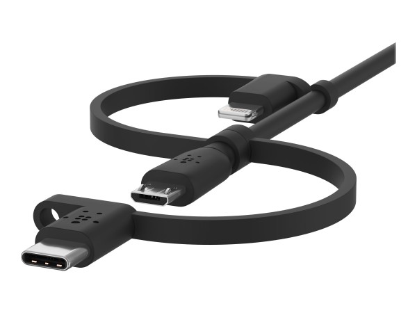 Belkin BOOST CHARGE - 1 m - USB A - USB C/Micro-USB B/Lightning - Nero