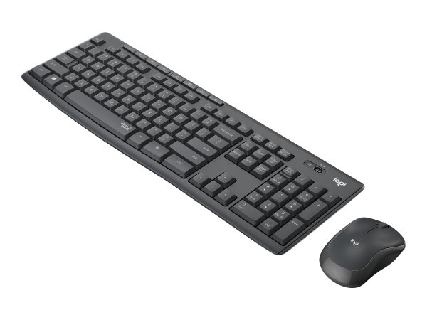 Logitech MK295 Silent - Wireless - RF Wireless - QWERTZ - Grafite - Mouse incluso