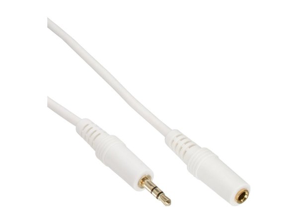 InLine Prolunga Audio Jack 3,5mm M-F - stereo - dorato - bianco - 5m