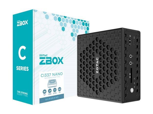 ZOTAC ZBOX CI337 nano - 0.9L sized PC - Mini PC barebone - DDR5-SDRAM - PCI Express - SATA - Wi-Fi 6