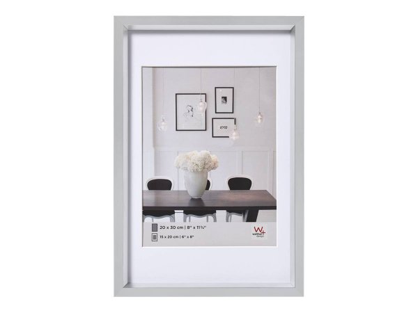 Walther Design ES040S - Cornice per foto singola - Plastica - Argento - Opaco - Tavolo - Parete - 20