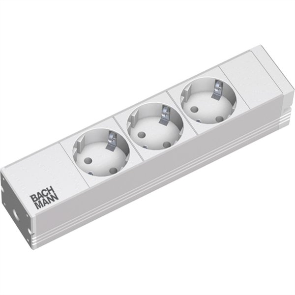 Bachmann 333.417 - 10" 1HE 3xCEE7/3 Strom - Strip alimentazione - 2 m