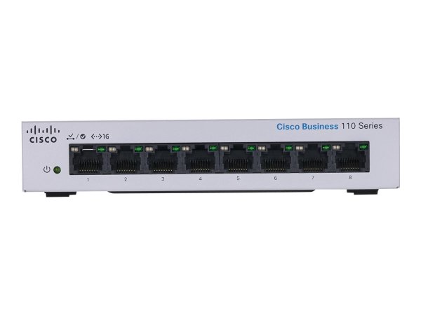 Cisco Cbs110-8T-D-EU Cbs110 Unmanaged GE Desktop Netzwerk Switch 10 - Interruttore - Filo di rame