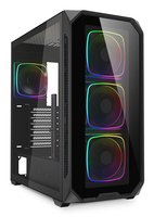 Sharkoon Gehäuse AK5G RGB ATX 1xGlas schwa - Midi/minitower - ATX