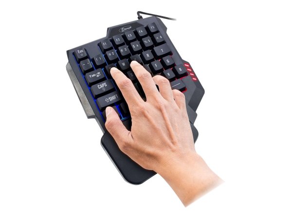 Inter-Tech KB-3035 - Mini - Cablato - USB - QWERTY - LED RGB - Nero