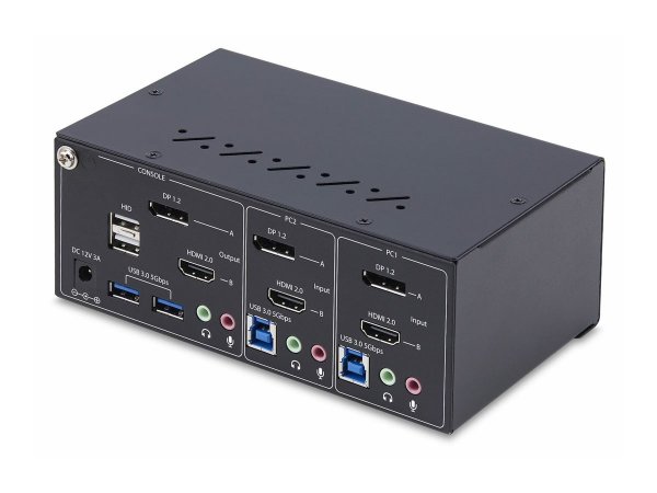 StarTech.com Dual-Monitor DisplayPort en HDMI Kvm Switch 4K 60Hz - Interruttore - 5 Gbps