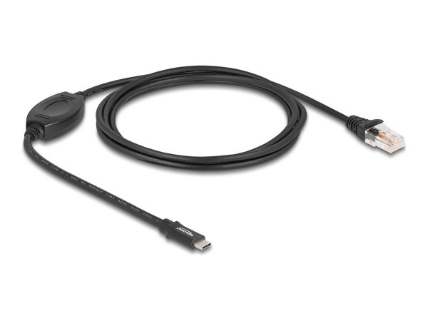 Delock Adapter USB 2.0 Type-C Stecker zu 1 x Seriell RS-232 RJ45 - Adattatore - Digitale/dati