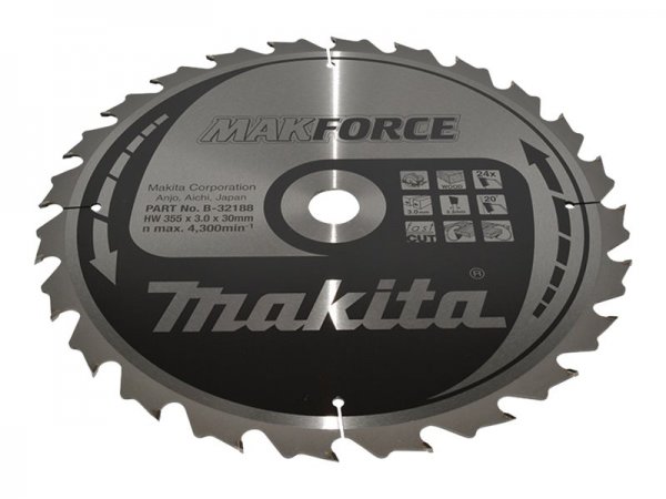 Makita B-32188 - Legno - 35,5 cm - 3 cm - 4300 Giri/min - 3 mm - Makita